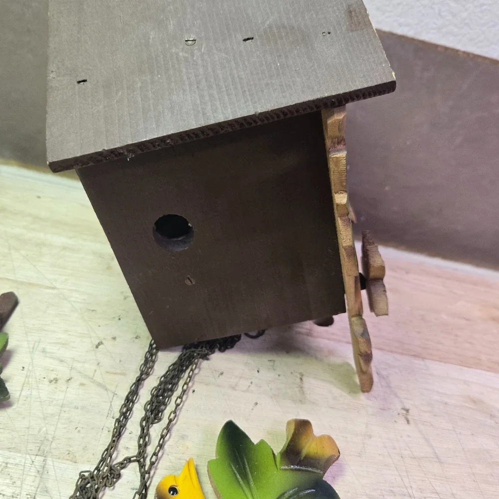VINTAGE CUCKOO CLOCK MUSICAL  E. SCHMECKENBECHER W. GERMANY For Repair